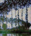 Peupliers sur les berges de la rivière Epte Temps couvert Claude Monet Forêt